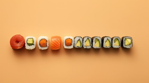 Foto una fotografía minimalista de comida colocada sobre un fondo de color sólido.