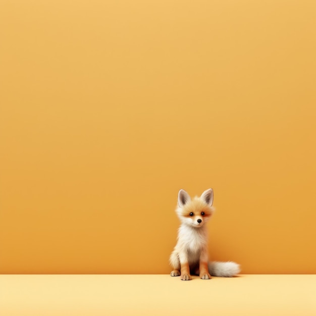 Fotografia minimalista de uma raposa bonita