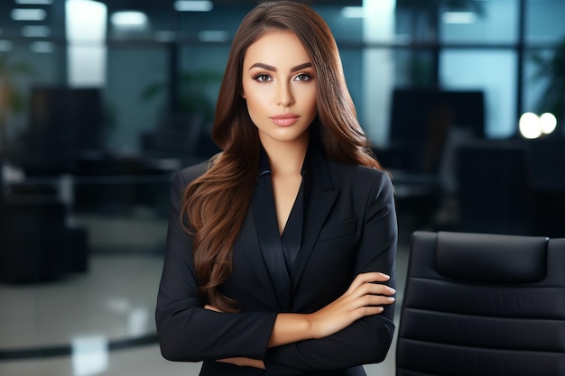 Foto fotografía de una mujer con carisma y confianza