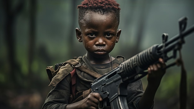 Foto fotografía de niños y niños rebeldes en el áfrica