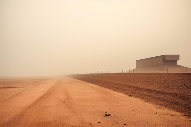 Fotografía de paisaje minimalista brutalista