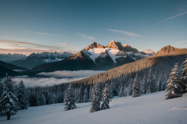 Fotografía de un paisaje de una montaña