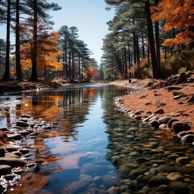 Fotografía del paisaje de otoño del tapiz de la naturaleza