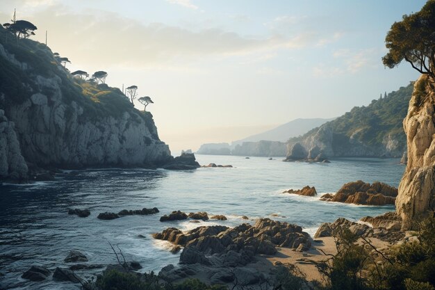 Fotografía de paisajes costeros con acantilados y calas aisladas