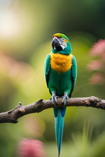 Fotografía de pájaro guacamayo generada por IA