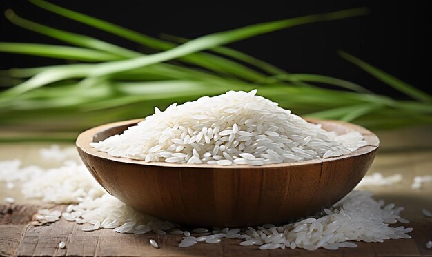 Foto fotografía de la parte superior del arroz