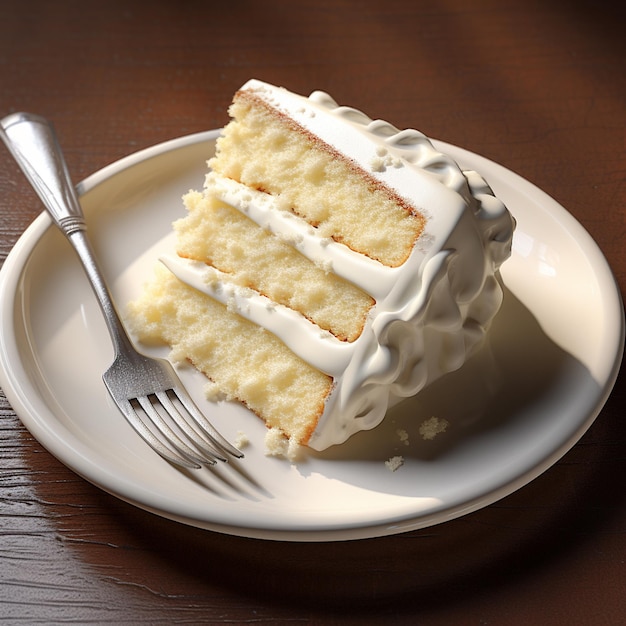 una fotografía de pastel de postre elegante