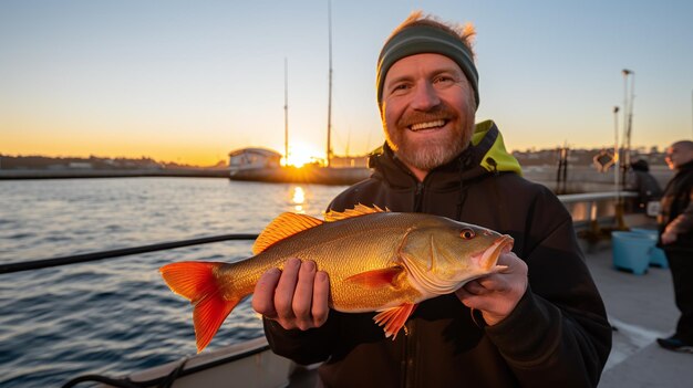 Fotografía de un pescador