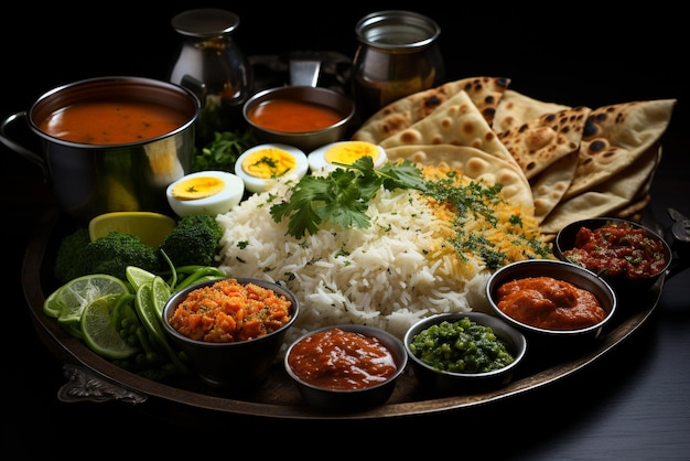 fotografía del plato de comida del norte de la India