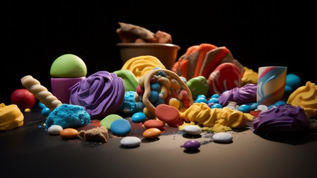 Foto fotografía de playdoh ultrarrealista con detalles intrincados