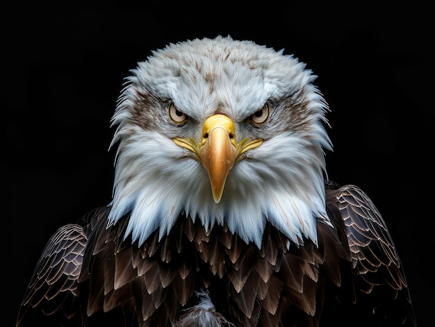 Foto fotografía en primer plano de un águila calva americana