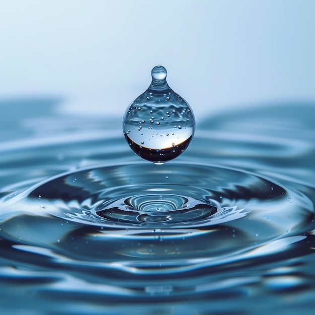 Fotografía de primer plano de gotas de agua