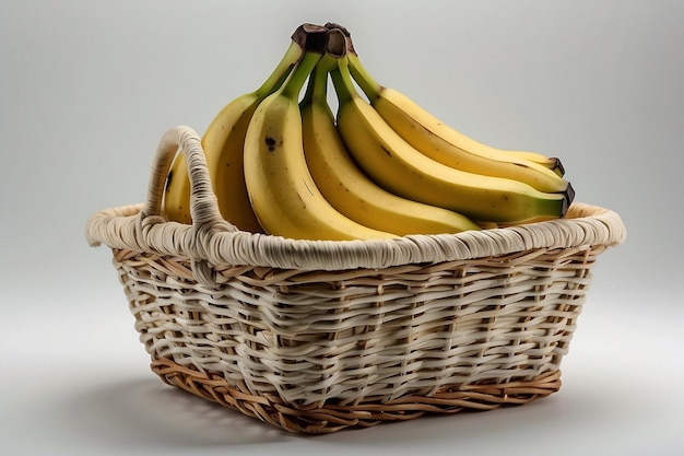 fotografía del producto de la fruta del plátano en la canasta