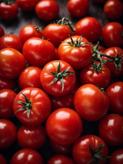 Fotografía de productos básicos de tomates rojos