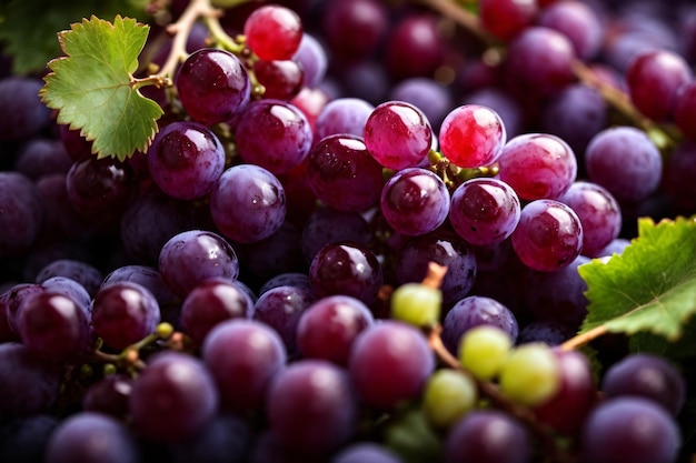 Fotografía De Productos De Frutas De Uvas Moradas