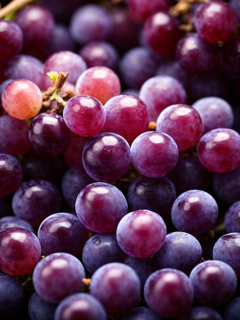 Fotografía De Productos De Frutas De Uvas Moradas