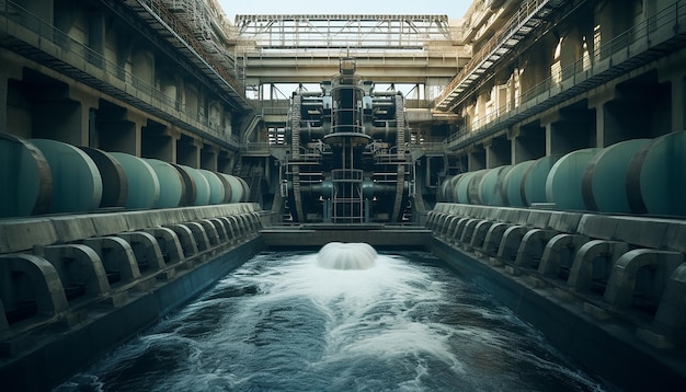 Fotografía profesional de la central hidroeléctrica