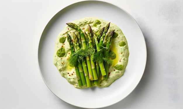 Foto fotografía profesional de cerca de un sencillo plato vegetariano