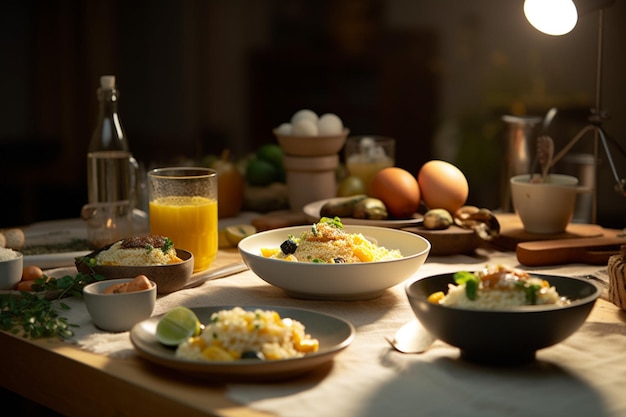 Fotografía profesional fotorrealista comercial de alimentos.