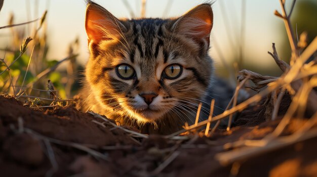 Foto fotografía profesional y luz de gatos