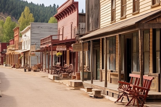 Fotografía profesional de Old West Towns Generada por IA