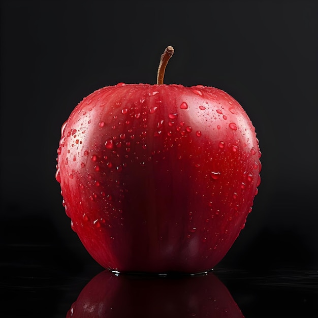 Fotografia profissional de frutas frescas e suculentas de maçã vermelha para imagem de papel de parede de fundo