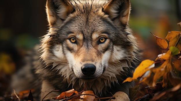 Fotografia profissional de lobo e luz