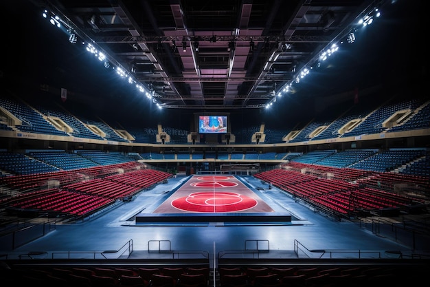 fotografia publicitária profissional de arena de ginástica moderna