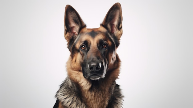 fotografia realista de cão pastor alemão