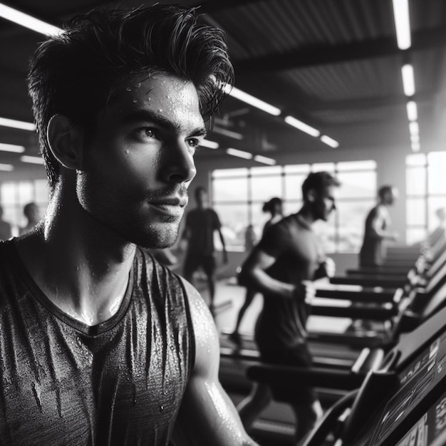 Fotografia realista do atleta e do exercício