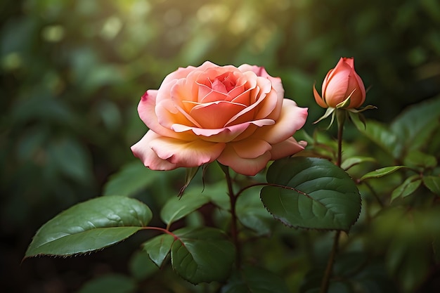 Fotografía realista de las flores de rosa