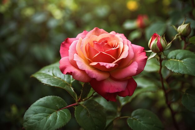 Fotografía realista de las flores de rosa