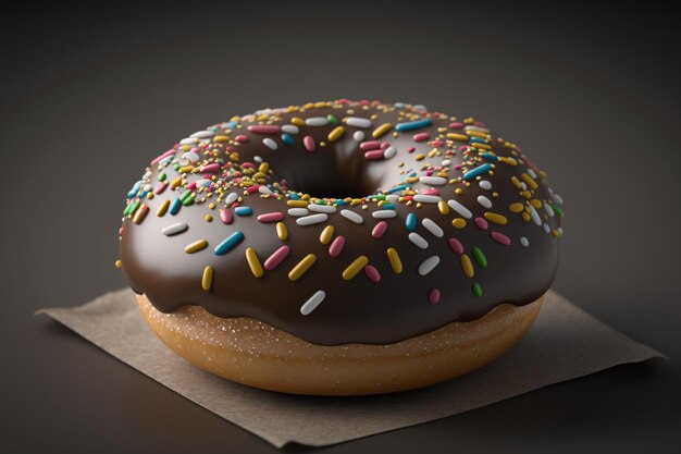 Fotografia renderização 3d de um donutfrosted pegajoso