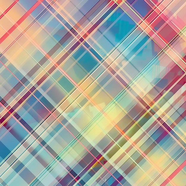 fotografía renderizada de un diseño de patrón a cuadros en un fondo plano