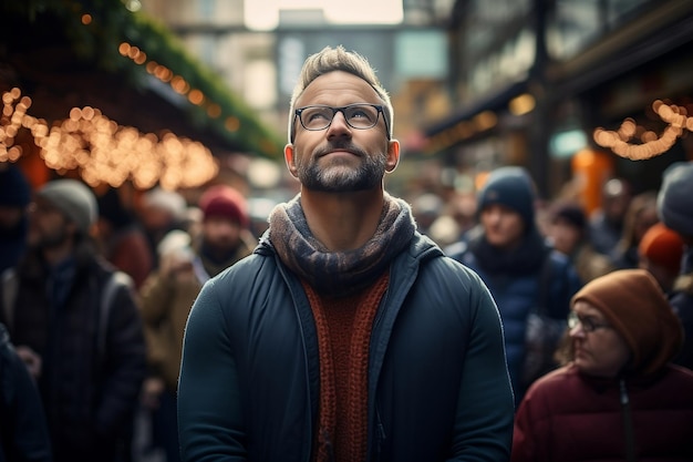 Fotografía de retrato de plano medio de un hombre Ai generativo