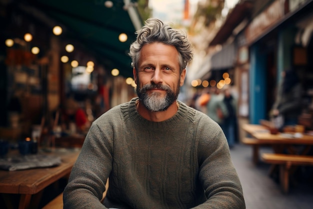 Fotografía de retrato de plano medio de un hombre Ai generativo