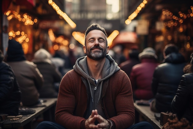 Fotografía de retrato de plano medio de un hombre Ai generativo