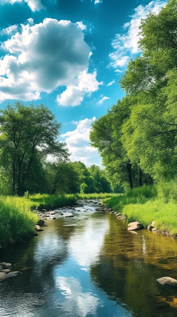 fotografía de un río