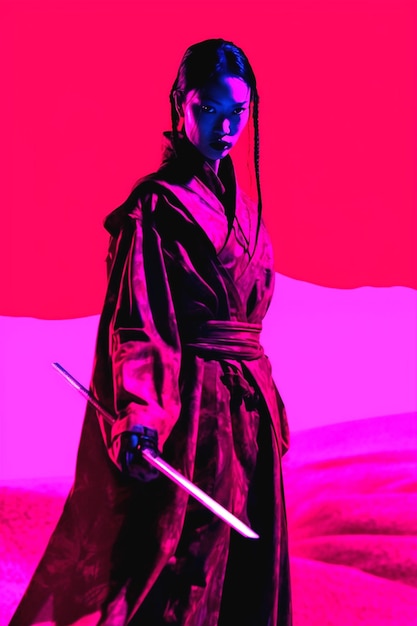 Foto fotografía de samurai