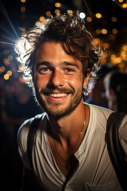 Foto fotografía de stock de un hombre sonriente