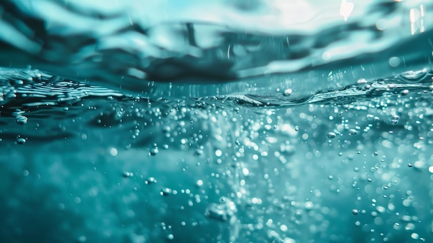 Fotografia subaquática impressionante em uma piscina olímpica submersa em água cristalina para visuais cativantes