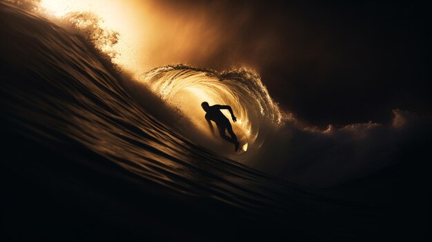 fotografía de surf generada por