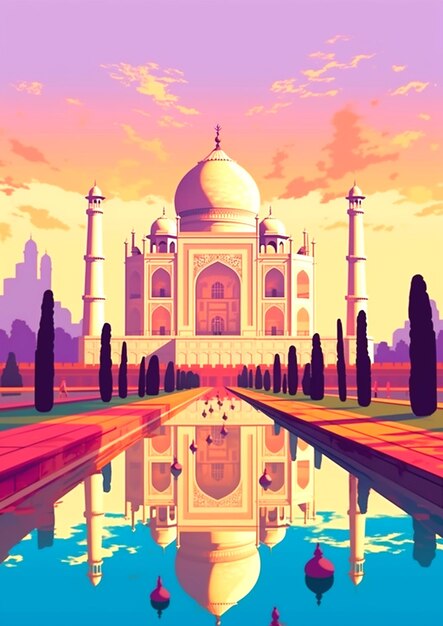 fotografía del Taj Mahal