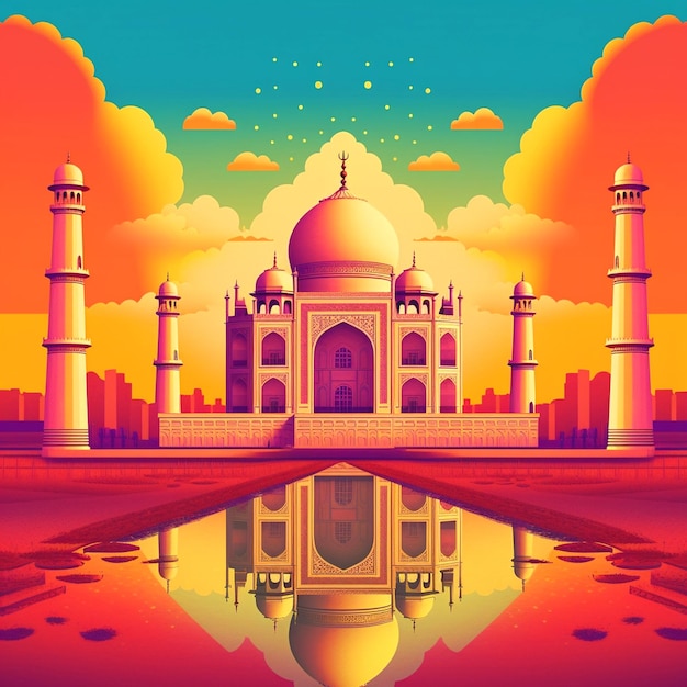 fotografía del Taj Mahal