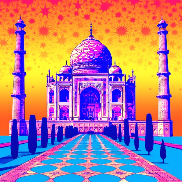 fotografía del Taj Mahal