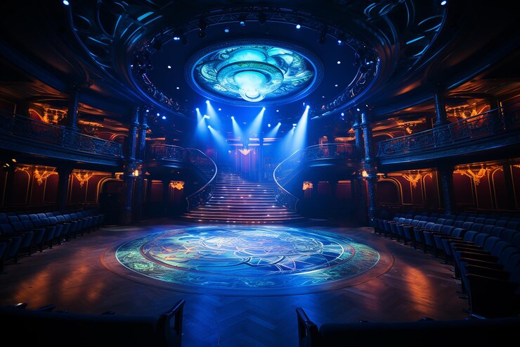 Fotografía de un teatro de última generación en un crucero de lujo