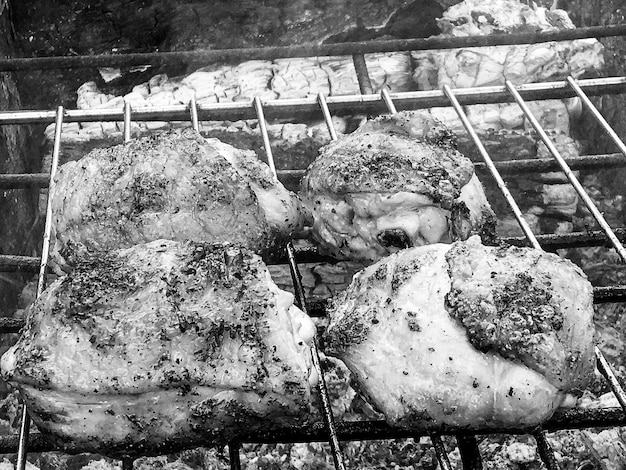 Fotografía a tema hermosa carne de pollo a la brasa