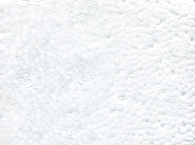 Foto fotografía de textura de espuma de poliestireno de color blanco