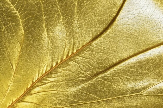 Fotografía de la textura de la lámina de oro de hoja amarilla brillante