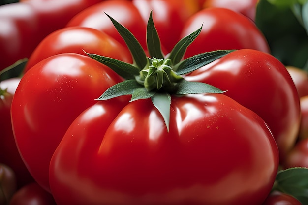 Fotografía de tomate en primer plano